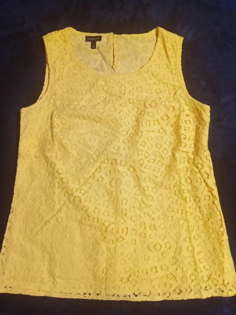 Talbots Yellow Lace Sleeveless Chemise